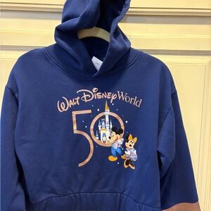 Disney’s 50th Anniversary Child’s Hoodie Girl’s XL Navy Blue See Measurements